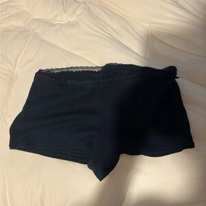Hollister Navy Lace-Trim Athletic Boyshorts